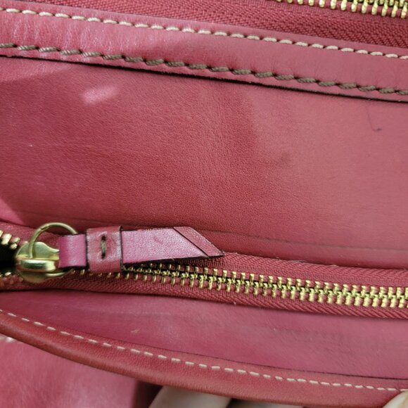 Coach Legacy Y2K Double Turnlock Satchel Shoulder Bag in Raspberry F12868 - Picture 12 of 16